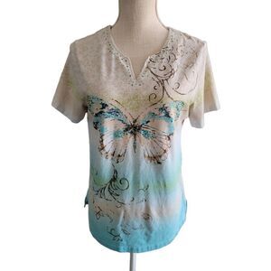 Alfred Dunner Butterfly Top, Blouse